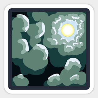 Sun beaming through the clouds Sticker